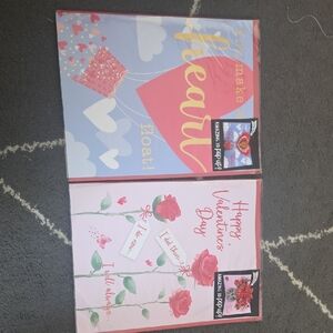 2 Valentine's Day Big Cards With 3d Pop Up